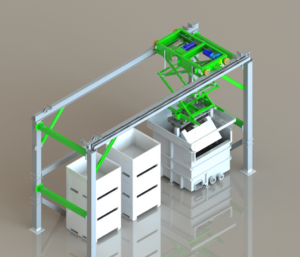 Depalletizing&Emptying_Water bins emptyer_Render